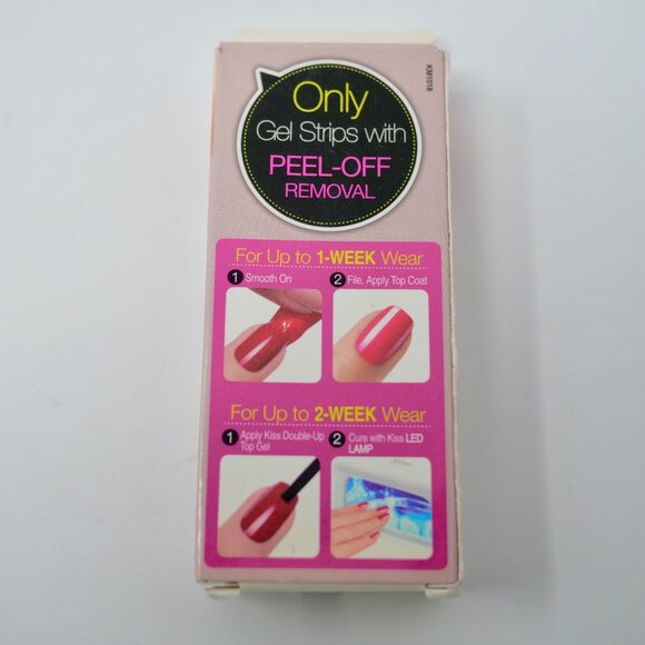 Kiss Gel Dress Full / French Strips - 40 Gel Strips MY SPACE Silver Sparkle - Picture 4 of 4